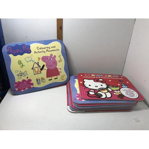 136 - 10 Peppa Pig colouring place mats