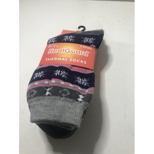 195 - X3 new pairs of ladies thermal socks