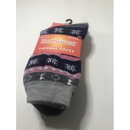 196 - X3 new pairs of ladies thermal socks