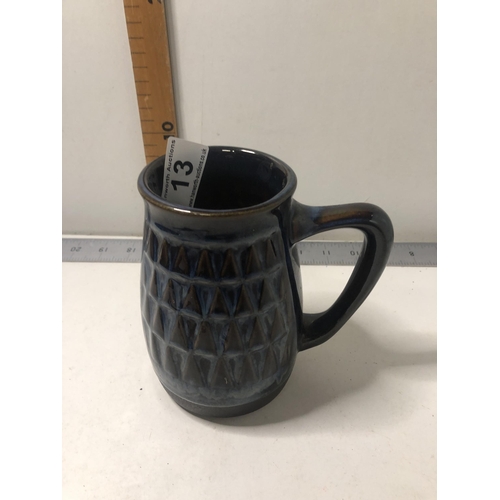 13 - Studio pottery mug SIGNED