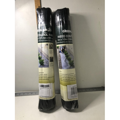 134 - X2 new rolls of weed control fabric
5M x 1.5M