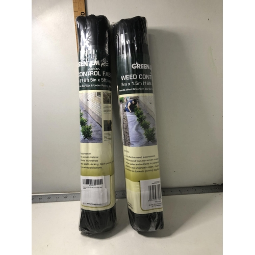 135 - X2 new rolls of weed control fabric
5M x 1.5M