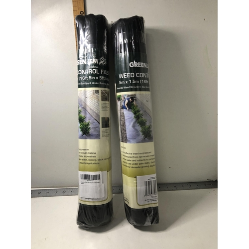 136 - X2 new rolls of weed control fabric
5M x 1.5M