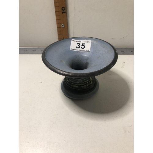 35 - Studio pottery candle stick holder