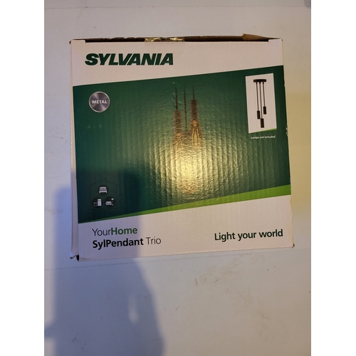 162 - Trio Pendent Light Fixture Black