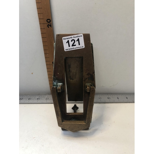 121 - Brass 1920s letterbox