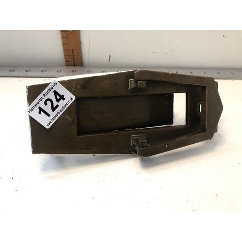 124 - Brass 1920s letterbox