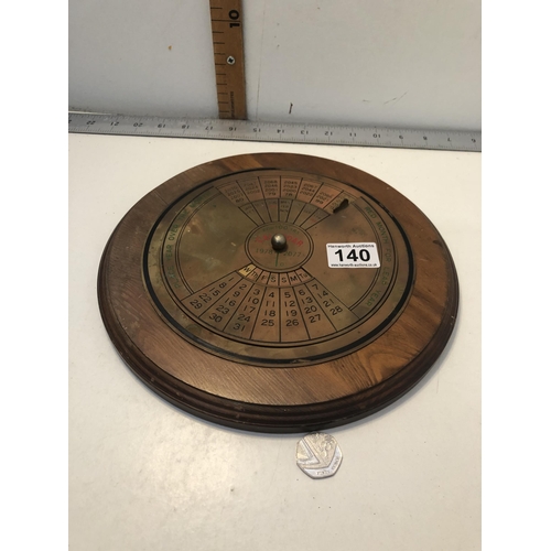 140 - 100 years calendar