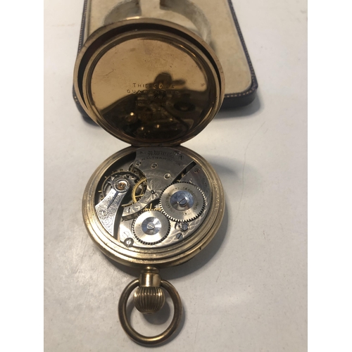 142 - Gold plated Waltham pocket watch
NO GLASS WORKING ORDER