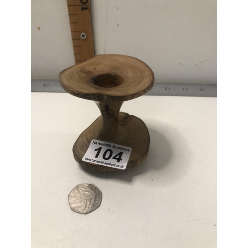 104 - Wooden candle holder