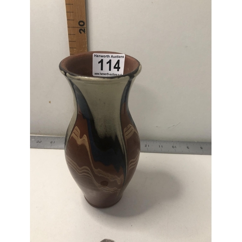 114 - Small studio pottery vase