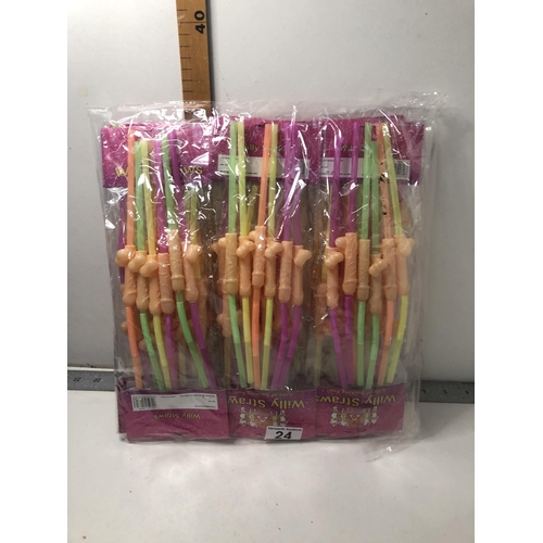 24 - Qty of willy straws