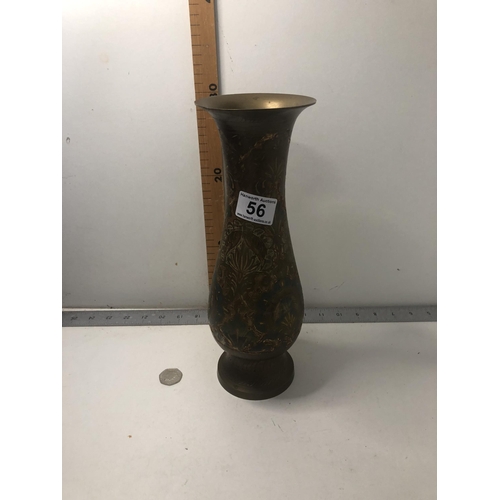 56 - Large brass vase