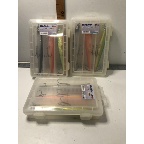 7 - X3 boxes of fishing wobblers