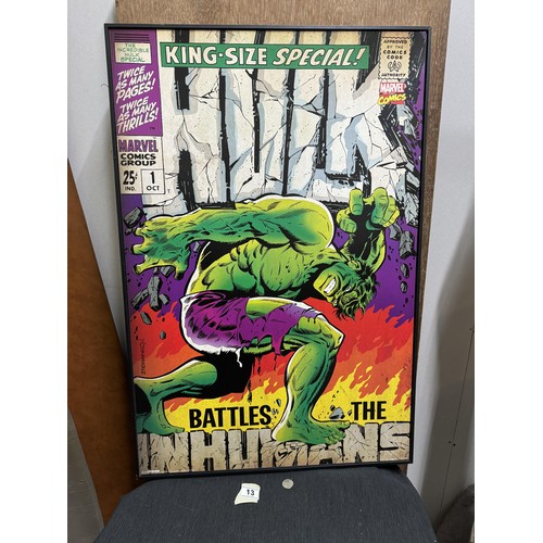 13 - Incredible Hulk Canvas Print
PLEASE NOTE: COLLECTION ONLY