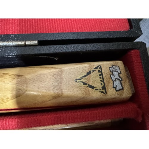 61 - 2 Piece Pool Cue in Case
Cue: 57.25