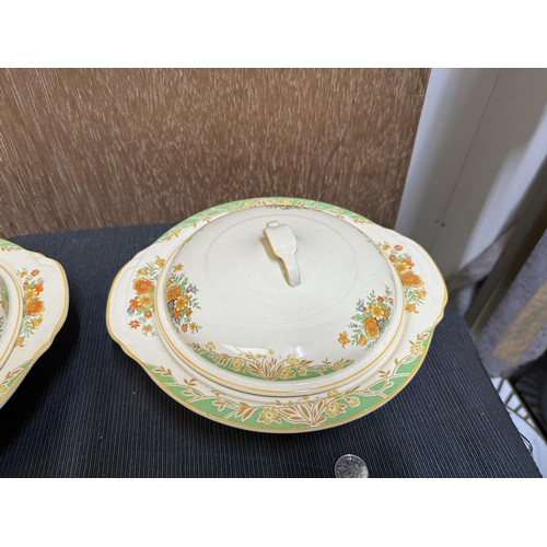 67 - Pair of Woods Ivoryware Serving Dishes with lids