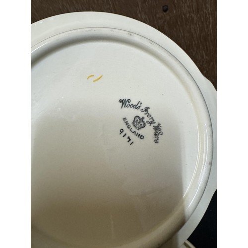 67 - Pair of Woods Ivoryware Serving Dishes with lids