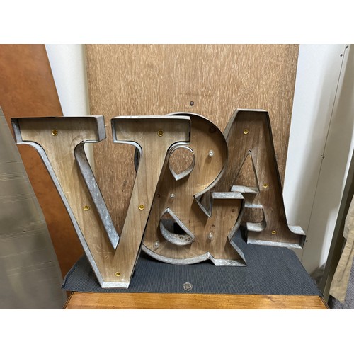 71 - Battery Powered Letter Lights 'V&A', not tested, AF