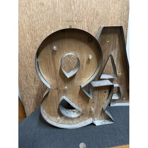 71 - Battery Powered Letter Lights 'V&A', not tested, AF
