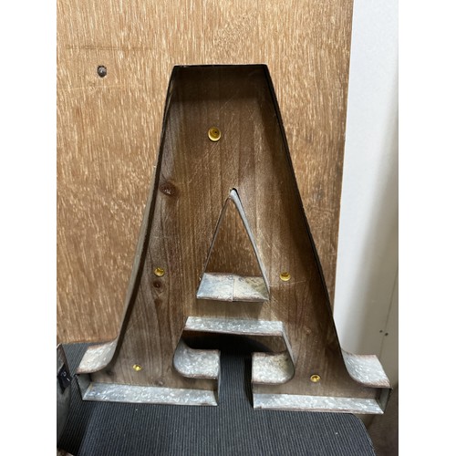 71 - Battery Powered Letter Lights 'V&A', not tested, AF