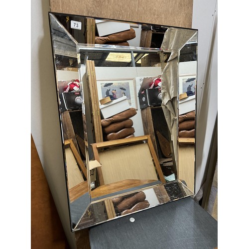73 - Wall Mirror, mirrored frame
H: 35.75