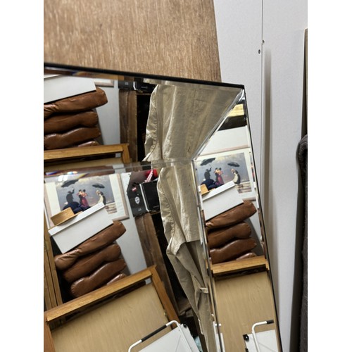 73 - Wall Mirror, mirrored frame
H: 35.75