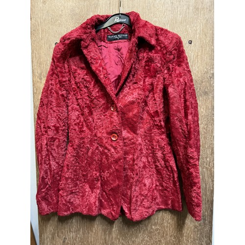 79 - Karen Millen Red Ladies Jacket, UK Size 12