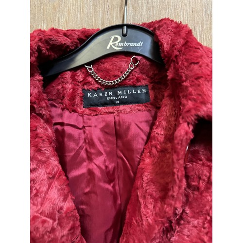 79 - Karen Millen Red Ladies Jacket, UK Size 12