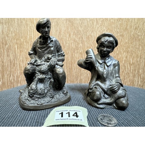 114 - Pair of Resin Shepherds