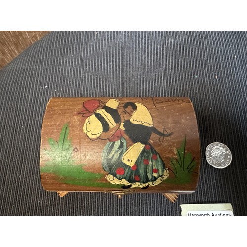 142 - Vintage Hand-painted Wooden Box