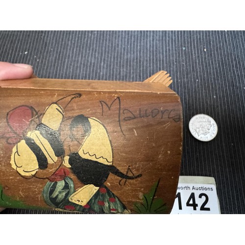 142 - Vintage Hand-painted Wooden Box