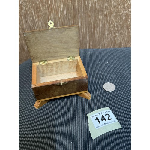 142 - Vintage Hand-painted Wooden Box