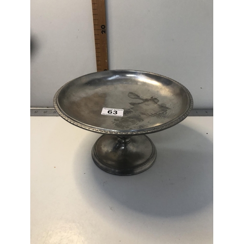 63 - Pewter dish