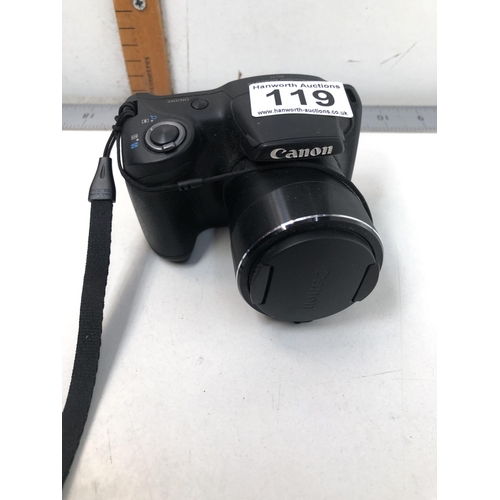 119 - Cannon Camera
NO CHARGER