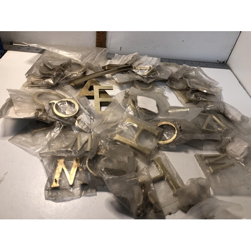 15 - Qty of brass letters