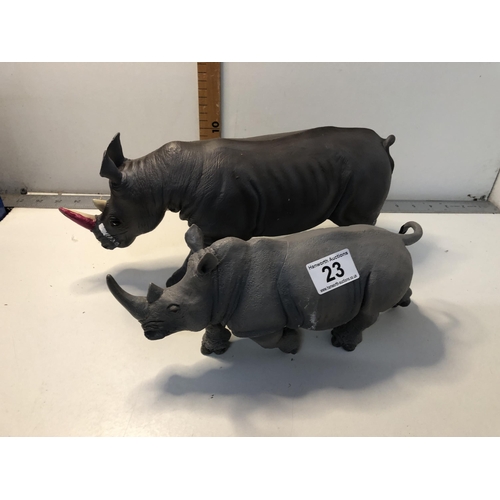 23 - X2 toy rhinos