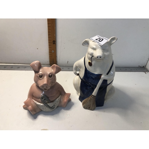 20 - X2 pig money boxes