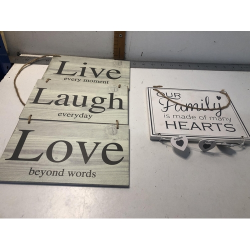 24 - X2 wooden signs