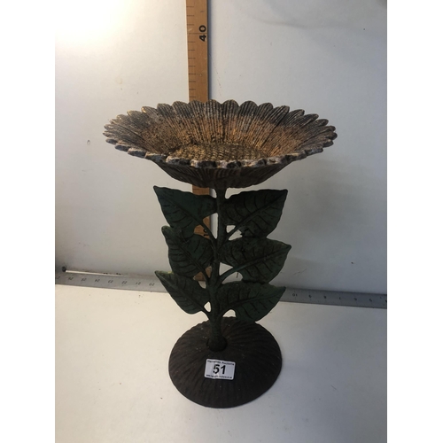 51 - Cast iron bird bath