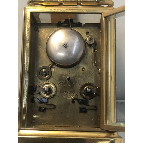 45 - Hamilton & Co  carriage clock with key
WORKING ORDER