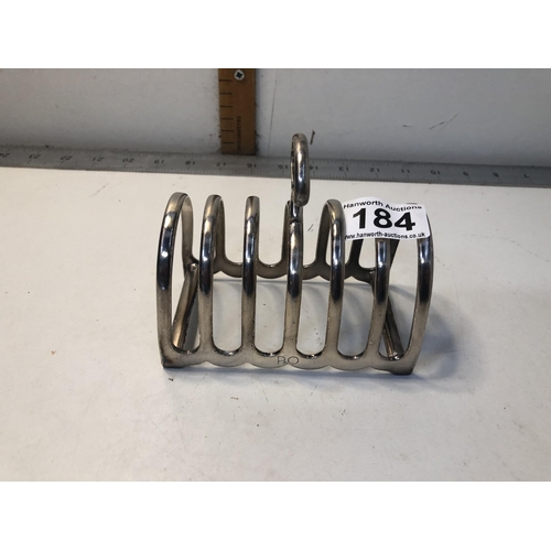 184 - Mappin & Webb silver plated toast rack