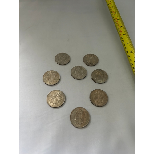 356 - 8x Half Crown Coins