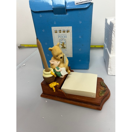 78 - Boxed Winnie The Pooh Figurine NotePad and Pencil Holder