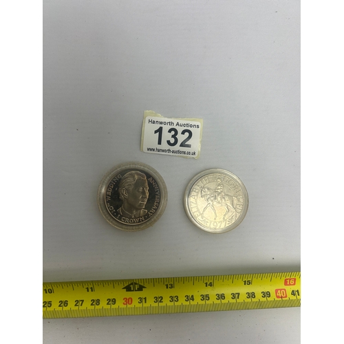 132 - 2x Commemorative Coins