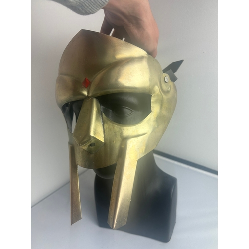 104 - MF Doom Steel Gladiator Mask -  Adult Size with Adjustable Straps