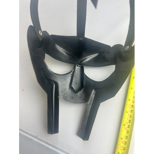 104 - MF Doom Steel Gladiator Mask -  Adult Size with Adjustable Straps