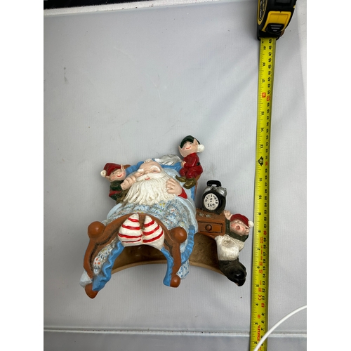 185 - Ceramic Sleeping Santa Claus Figure