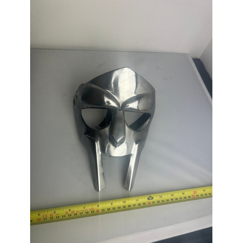 56 - Steel Gladiator Mask with adjustable strap