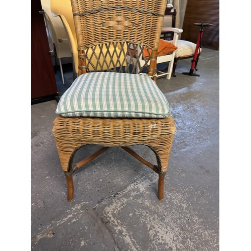 25 - Wicker Chair with Seat Cushion